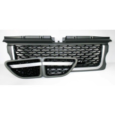 Range Rover Sport (L320) Grey and Black Grille with Silver Trim 3 Piece Set